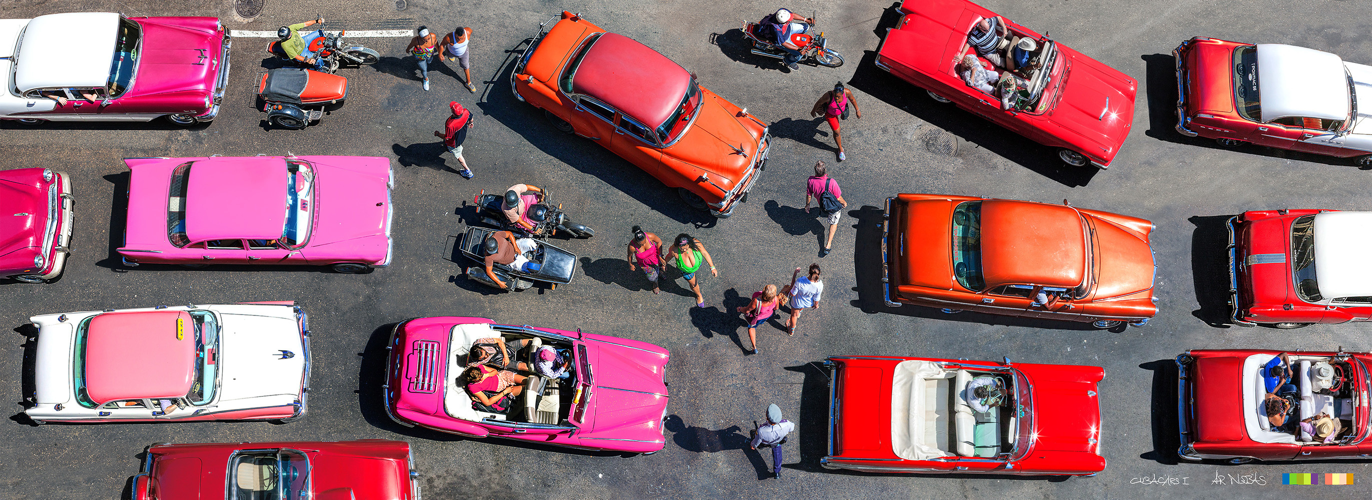 Cuba-Cars I, 1500 x 600 mm, Fotoprint